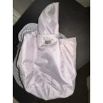 The Sak Bohemian Gray Crochet Drawstring Backpack Bucket Bag Purse Photo 10