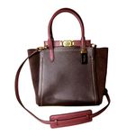 Coach 1941 Troupe Tote Colorblock in Vintage Mauve Brown Burgundy Satchel Photo 13