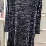 Abbeline Black & White Textured Long Sleeve Dress  Photo 2