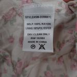 Sky to Moon Floral Print Mini Dress Lace Trim Tie Front L Pink Size L Photo 4