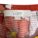 Loft  Hibiscus Floral Red Pink Blouse XS Photo 2
