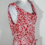 Jones New York  Red and White Dot Print Sheath Dress Size Medium Party Dress Photo 4