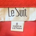 Le Suit  dress suit 8 Red 2 piece Blazer and Skirt 
Tailored and Lined. Photo 12