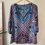 Tommy Bahama NWOT  beautiful scarf print silk blend tunic top/swim cover Photo 0
