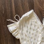 Three Floor V-neck Polka Dot Pattern Alba Dress In White Photo 4