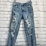 Tinseltown  Skinny Jeans High Rise Distressed Light Wash Women’s 7 Yin-Yang Y2K Photo 5