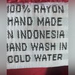 Khush Clothing Red Kaftan Midi Dress Resort Beach Bohemian Holiday Christmas Size L Photo 3