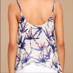 Free People Intimately  Simone Ivory Floral Print Tank Top Size Large Tropical Photo 1