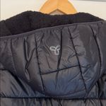 Aritzia Cozy Teddy Fuzzy Puffer Jacket Fleece Sherpa Fall Winter Hooded Coat XS Black Photo 7