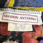 VTG Sharon Anthony Women Skirt 20W Multicolor Abstract Rayon Midi Boho Art Print Purple Photo 3