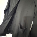 Eileen Fisher Button Front Shirt Tunic Wool Blend Smock Tunic Black Small Photo 5