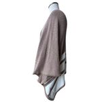 Brochu Walker City Alpaca Wool Brown Cream Striped Sweater Poncho One Size Photo 2