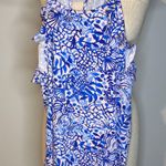 Lilly Pulitzer Vibrant Blue and White Patterned Top Photo 0