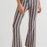 Free People  Fine Line Slim Flared Knit High‎ Rise Pants Photo 0