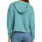 Chaser French Terry Cropped Linen-Blend Hoodie Photo 1