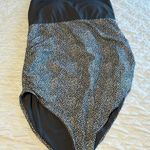 Senita Athletics  Gray Dotted One Piece Swimsuit Photo 0