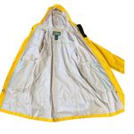 L.L. BEAN Mid Length Hooded Rain Jacket Yellow Size L Photo 12