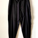 Lovers + Friends Macie Hi-Rise Belted Black Satin Joggers XL NWOT Photo 2
