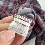 Brandy Melville Shirt Womens Small Red Plaid Flannel Button Up 100% Cotton Photo 3