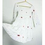 Free People Counting Daisies Size Medium White Embroidered Off Shoulder Boho Photo 10