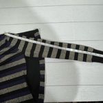 Eliza J . Gray Blue Black Glitter Stripe Sweater Bodycon Dress Size Medium Photo 7