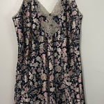 Vintage Val Mode Lingerie Floral Satin & Lace Slip Dress Nightgown Large Pink Photo 0