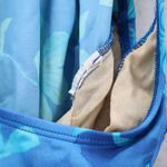 Blue Floral Swim Beach Boho Sports Bra Crop Summer Tank Tankini Top S Small Photo 3