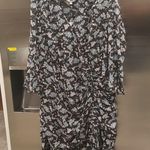 Veronica Beard 💕💕 Sean Ruched Dress ~ Black Floral Print 100% Silk 20 NWT Photo 9