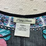 Flying Tomato Flying Tomato Floral Surplice Black Top size S Photo 6