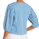 Tory Burch Gemini Link Print Puff Sleeve Top Photo 1