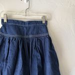 Cherokee Vintage 90s  Skirt Western Native XS Blue Denim‎ High Waist Pleated Photo 1