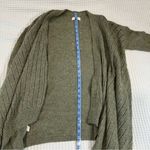 Lou & grey Small Green Knit Olive Green Oversized Flowy Cardigan Photo 3