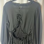 Ruffle Black Mini Dress Open Back Size L Gothic Western Size L Photo 5