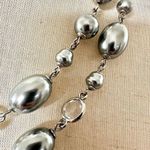 Talbots  silver tone clear crystal double strand necklace Photo 2