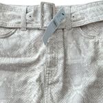 Topshop Women's Size 4 Beige Animal Print Belted Mini Skirt Photo 2