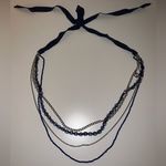 Aeropostale  Layered Blue and Silver Necklace NWOT Photo 0