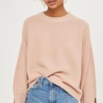Topshop Knitted Wide Sleeve Sweater Blush Photo 0