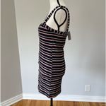 Olivaceous size medium mini rib knit dress striped sundress tank festival NWT Photo 3