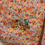 Winnie the Pooh Floral Button Down Cotton Shirt‎ Size Small Red Photo 4