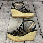 Kenneth Cole Wedge Sandals Black Leather Straps Buckle - Two sizes R8.5 L9 Photo 7