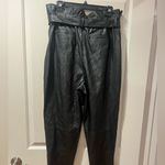 BLANK NYC Black Leather Trousers with Belt Photo 1