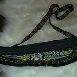 Little crossbody purse black embroidered birds Photo 4