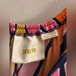 Anthropologie  Maeve Finley Jumpsuit Pink Navy wavy stripe Wide Leg 6 Photo 4