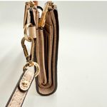Michael Kors BeigeBlush Double Zip Leather Wallet with Wristlet Strap Photo 1