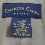 Charter Club  Petite Regular Fit Blazer Gray Size 6P EUC Photo 5
