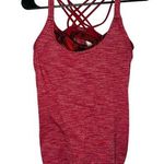 Lululemon Sunset Salutation Red Built-in Bra Crisscross Back Tank Top size 6 Photo 0