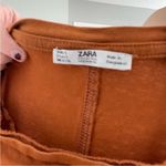 ZARA Burnt Orange Muscle Tee Shirt Dress Photo 3