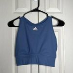 Adidas  Sports Bra Blue High Neck Womens Size Large Photo 0
