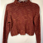 SO -2. Juniors' ® Women's Cropped Mockneck Spacedye Pullover Sweater Red Medium Photo 0