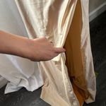 La Femme Cross Back Satin Jersey Trumpet Gown, Nude, Size 6, $268 Photo 3